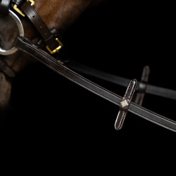 Imperial Riding teugels van rubber met nylonversteviging Donkerbruin