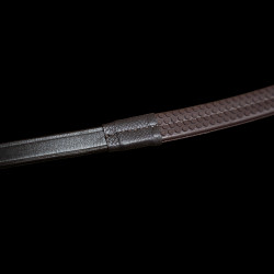 Imperial Riding teugels van rubber met nylonversteviging Donkerbruin