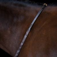 Imperial Riding rubberen teugels met duimmarkering Donkerbruin