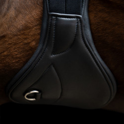 Anatomische dressuursingel Imperial Riding met rolgespen Zwart