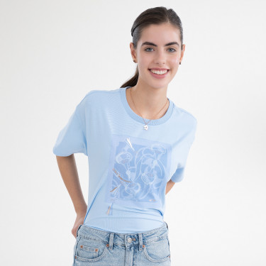 HV Polo Jenny dames T-shirt met korte mouwen Poederblauw