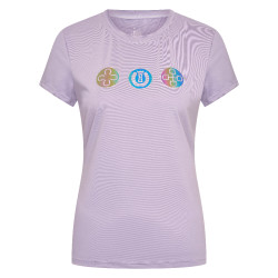 Dames T-shirt met korte mouwen Imperial Riding Holographics Glycine Violet Dames T-shirt met korte mouwen Imperial Riding Holographics Glycine Violet