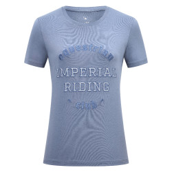Dames T-shirt met korte mouwen Imperial Riding Tasha Bluebell gewassen look Blauw