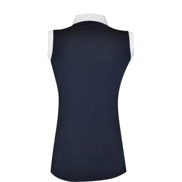 Polo Diamantina dames mouwloos Flags & Cup Marineblauw