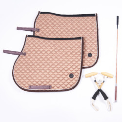 HV Polo Pilar print dressuurzadeldek Champagne Beige