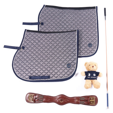 HV Polo Pilar print dressuurzadeldek Marine Marineblauw HV Polo Pilar print dressuurzadeldek Marine Marineblauw
