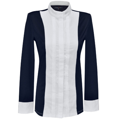 Polo Diamantina femme manches longues Flags & Cup Bleu marine