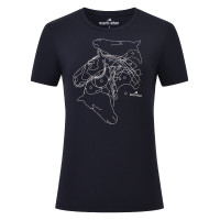 Dames T-shirt met korte mouwen Euro-Star Amelia Zwart Dames T-shirt met korte mouwen Euro-Star Amelia Zwart