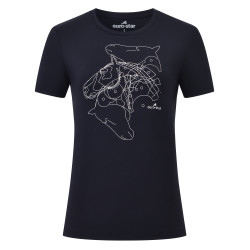 Dames T-shirt met korte mouwen Euro-Star Amelia Zwart