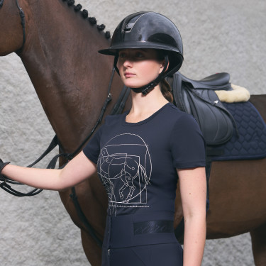 Dames T‑shirt met korte mouwen Euro-Star Mira Marine Marineblauw