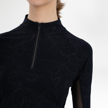 Dames longsleeve-top Euro-Star Joline Zwart