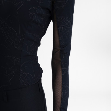 Dames longsleeve-top Euro-Star Joline Zwart