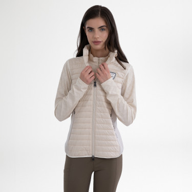 Technische mouwloze damesbodywarmer HV Polo Maxine Set Wit