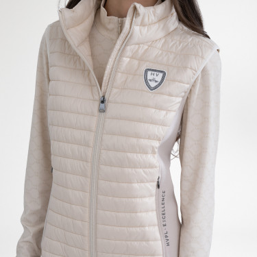Technische mouwloze damesbodywarmer HV Polo Maxine Set Wit
