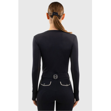 Dames T-shirt met lange mouwen Harcour Bluvea Marine Marineblauw
