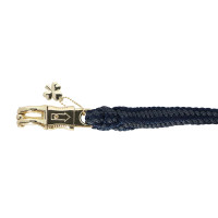 Longeerlijn Bucas Show-Line comfort met paniekhaak Marine / grijs Blauw