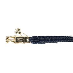 Longeerlijn Bucas Show-Line comfort met paniekhaak Marine / grijs Blauw