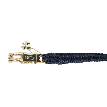 Longeerlijn Bucas Show-Line comfort met paniekhaak Marine / grijs Blauw