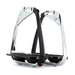 Flex-On stijgbeugels Iron-S chroom IUG zwart Zwart / zwart