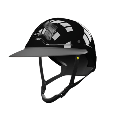 Mips Flex-on Armet-helm zwart, vizier Angel Star, zwarte kinriem