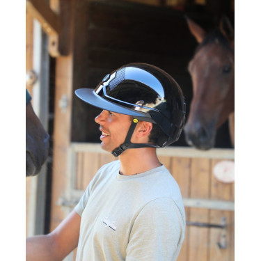 Mips Flex-on Armet helm zwart vizier Unisex Dark kinriem zwart