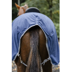 Waterdichte fleece paardendeken Horseware Rambo Marine / onweer / zilvergrijs Marineblauw