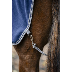 Waterdichte fleece paardendeken Horseware Rambo Marine / onweer / zilvergrijs Marineblauw