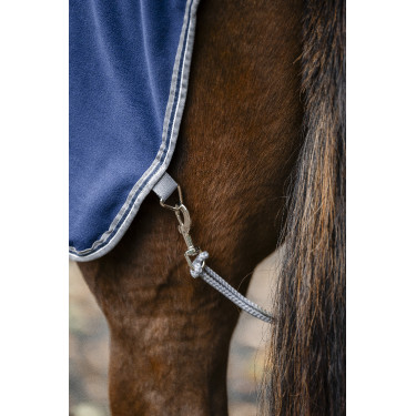 Waterdichte fleece paardendeken Horseware Rambo Marine / onweer / zilvergrijs Marineblauw