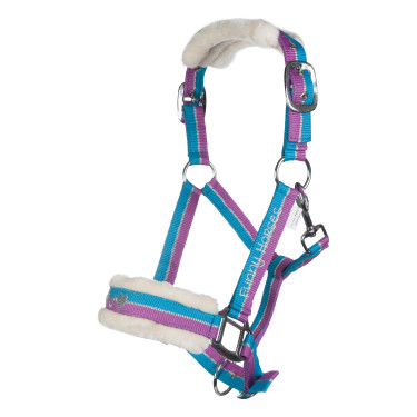 Halster Funny Horses HKM Violet / aqua / zilver Halster Funny Horses HKM Violet / aqua / zilver