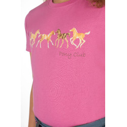 Kinder T-shirt Pony Club HKM Roze