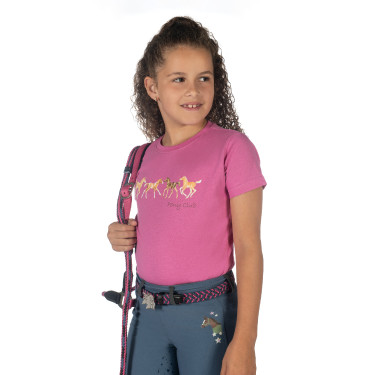 Kinder T-shirt Pony Club HKM Roze