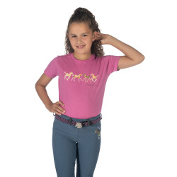 Kinder T-shirt Pony Club HKM Roze