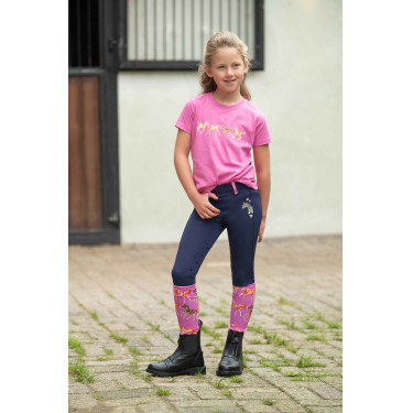 Kinder T-shirt Pony Club HKM Roze