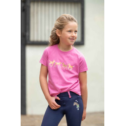 Kinder T-shirt Pony Club HKM Roze
