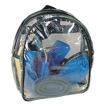 Set van 7 borstels in rugzak Kerbl Blauw