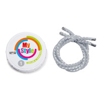Casco My Style gestreepte biezenkit Reflecterend zilver