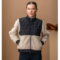 Horseware AA Lorenza damesfleece met rits Zand / zwart Geel Horseware AA Lorenza damesfleece met rits Zand / zwart Geel