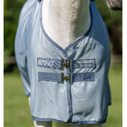 Amigo® Bug Rug Plus anti-vliegen deken voor pony Gemêleerd blauw / blauw / zilver