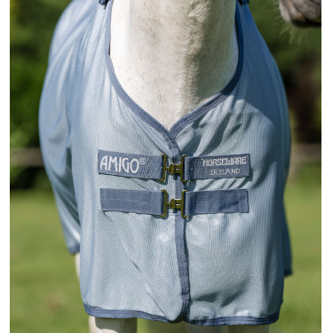 Amigo® Bug Rug Plus anti-vliegen deken voor pony Gemêleerd blauw / blauw / zilver