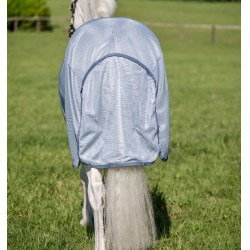 Amigo® Bug Rug Plus anti-vliegen deken voor pony Gemêleerd blauw / blauw / zilver