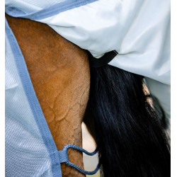 Horseware Amigo Geïntegreerde Vliegendeken Gemêleerd blauw / blauw / zilver Horseware Amigo Geïntegreerde Vliegendeken Gemêleerd blauw / blauw / zilver