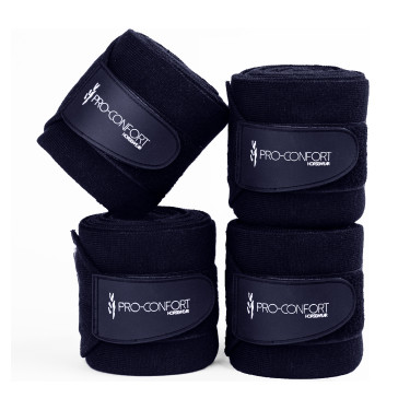 Set van 4 rustbandages ProConfort Pim Marine Marineblauw Set van 4 rustbandages ProConfort Pim Marine Marineblauw