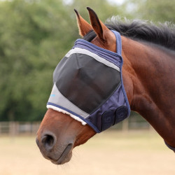Shires FlyGuard Pro fijnmazig anti-vliegenmasker zonder oren Marine Marineblauw