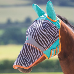 Shires FlyGuard Pro ZEB-TEK vliegenmasker Zebraprint