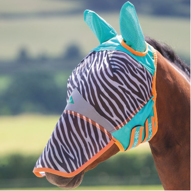 Shires FlyGuard Pro ZEB-TEK vliegenmasker Zebraprint