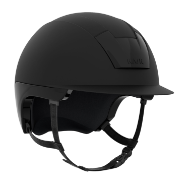 Kask Kooki helm met lichtbruine kinriem Mat zwart