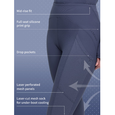 Damesrijlegging LeMieux met siliconen zitvlak Airflow Shadow