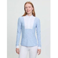 LeMieux wedstrijdpolo met lange mouwen Arielle dames Mist Blauw