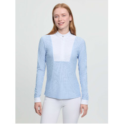LeMieux wedstrijdpolo met lange mouwen Arielle dames Mist Blauw LeMieux wedstrijdpolo met lange mouwen Arielle dames Mist Blauw