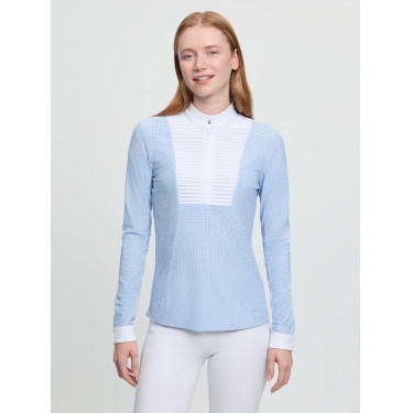 LeMieux wedstrijdpolo met lange mouwen Arielle dames Mist Blauw LeMieux wedstrijdpolo met lange mouwen Arielle dames Mist Blauw